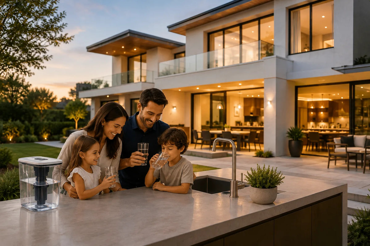 Whole-home water treatment system for a Texas residence