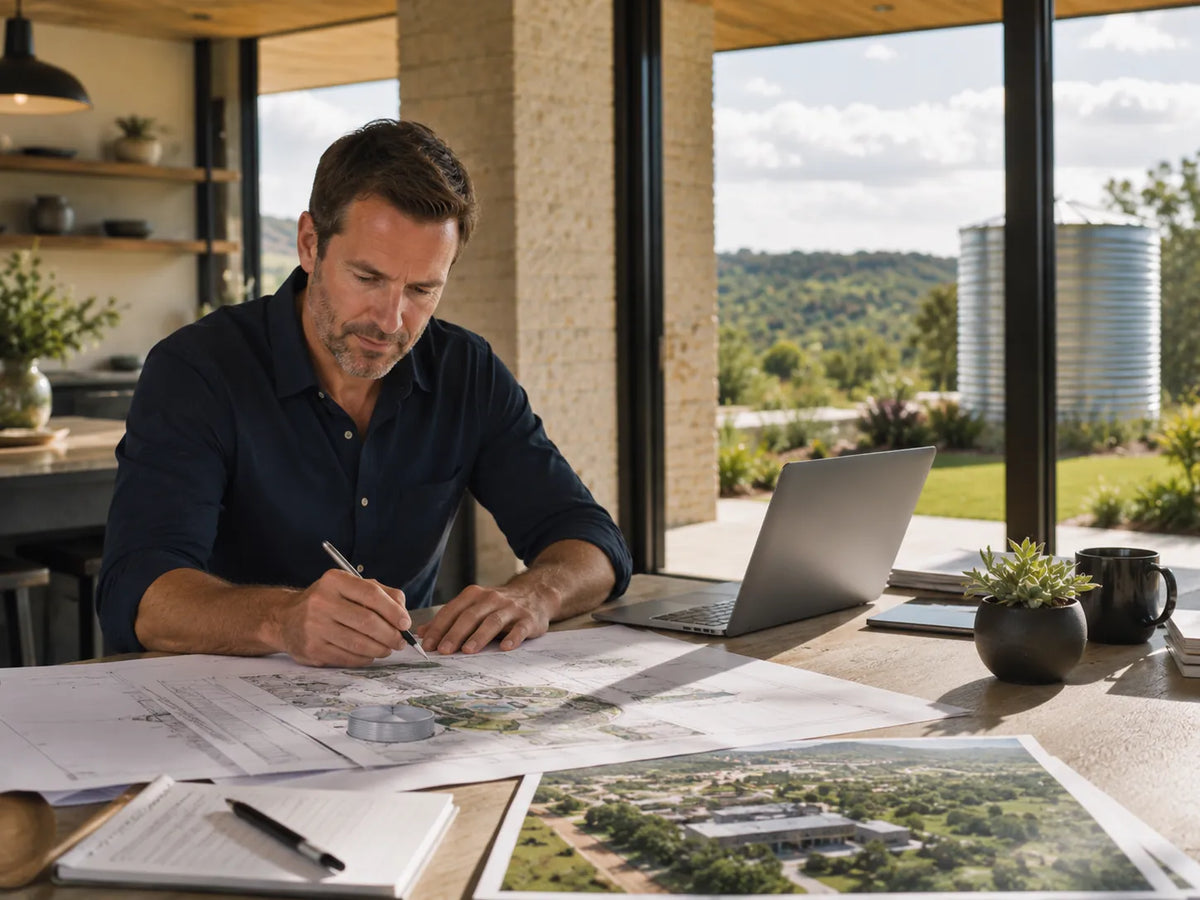 Water resilience system design for a Texas property with storage, planning and integrated water infrastructure